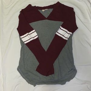 Maroon and Gray Long Sleeve